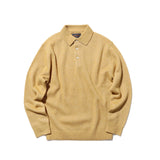 Beams+ KNIT POLO 9G WOOL SILK SHAGGY YAR, Gold