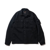 Beams+ MIL SHIRT-JACKET WOOL ELASTIC, Navy