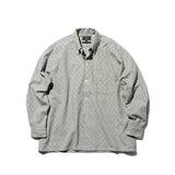 Beams+ OPEN B.D. DOBBY PLAID SHIRT, White