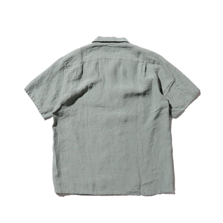 Beams+ OPEN COLLAR 1/40 LINEN, Sax