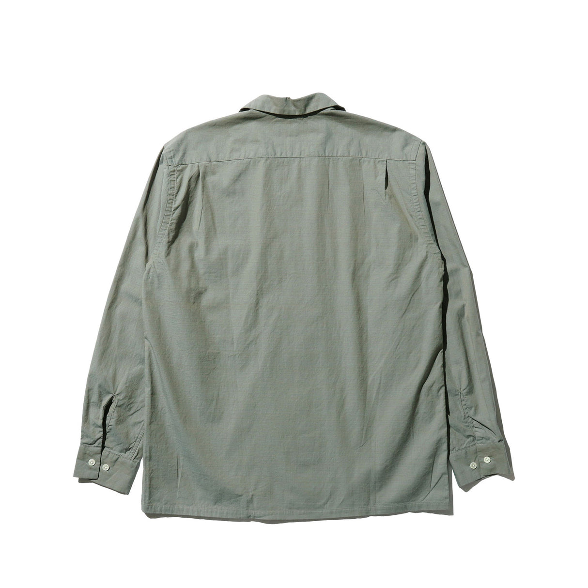 Beams+ OPEN COLLAR SLAB CHAMBRAY, Sage