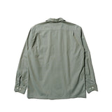 Beams+ OPEN COLLAR SLAB CHAMBRAY, Sage