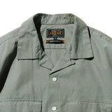 Beams+ OPEN COLLAR SLAB CHAMBRAY, Sage