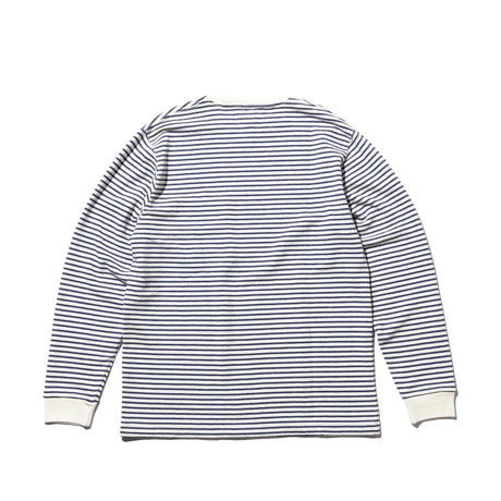 Beams+ POCKET TEE INLAY STRIPE, Off White