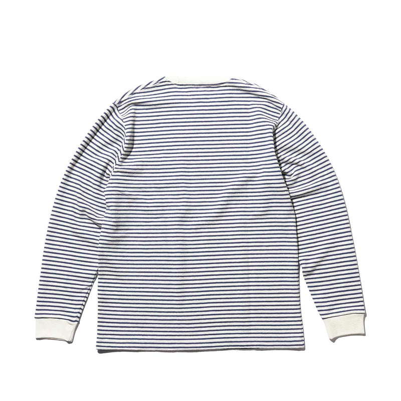 Beams+ POCKET TEE INLAY STRIPE, Off White