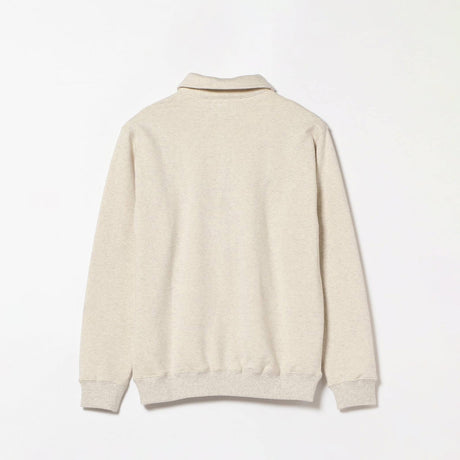 Beams+ SWEAT HALF ZIP, Oatmeal