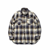 Beams+ WORK NEP PLAID SHIRT, Purple