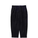 Beams+ 2 PLEATS FLANNEL PANTS, Navy