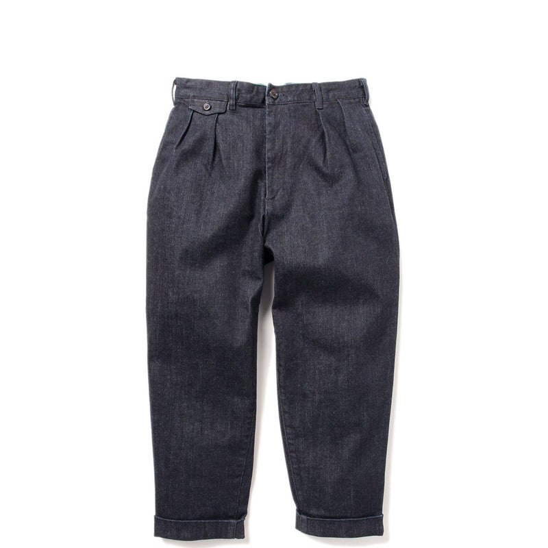 Beams+ 2 PLEATS TAPERED DENIM, Indigo
