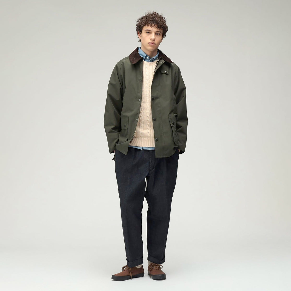 Beams+ 2 PLEATS TAPERED DENIM, Indigo