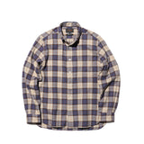 Beams+ B.D. HERRINGBONE PLAID, White