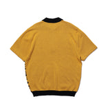 Beams+ HALF ZIP KNIT POLO ANIMAL JACQUAR, Tiger