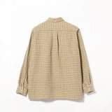 Beams+ OPEN B.D. PANAMA PLAID DOUBLE FACE, Beige