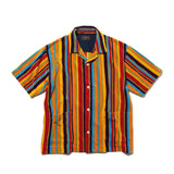 Beams+ PILE FULL BUTTON POLO MULTI STRIPE, Multi