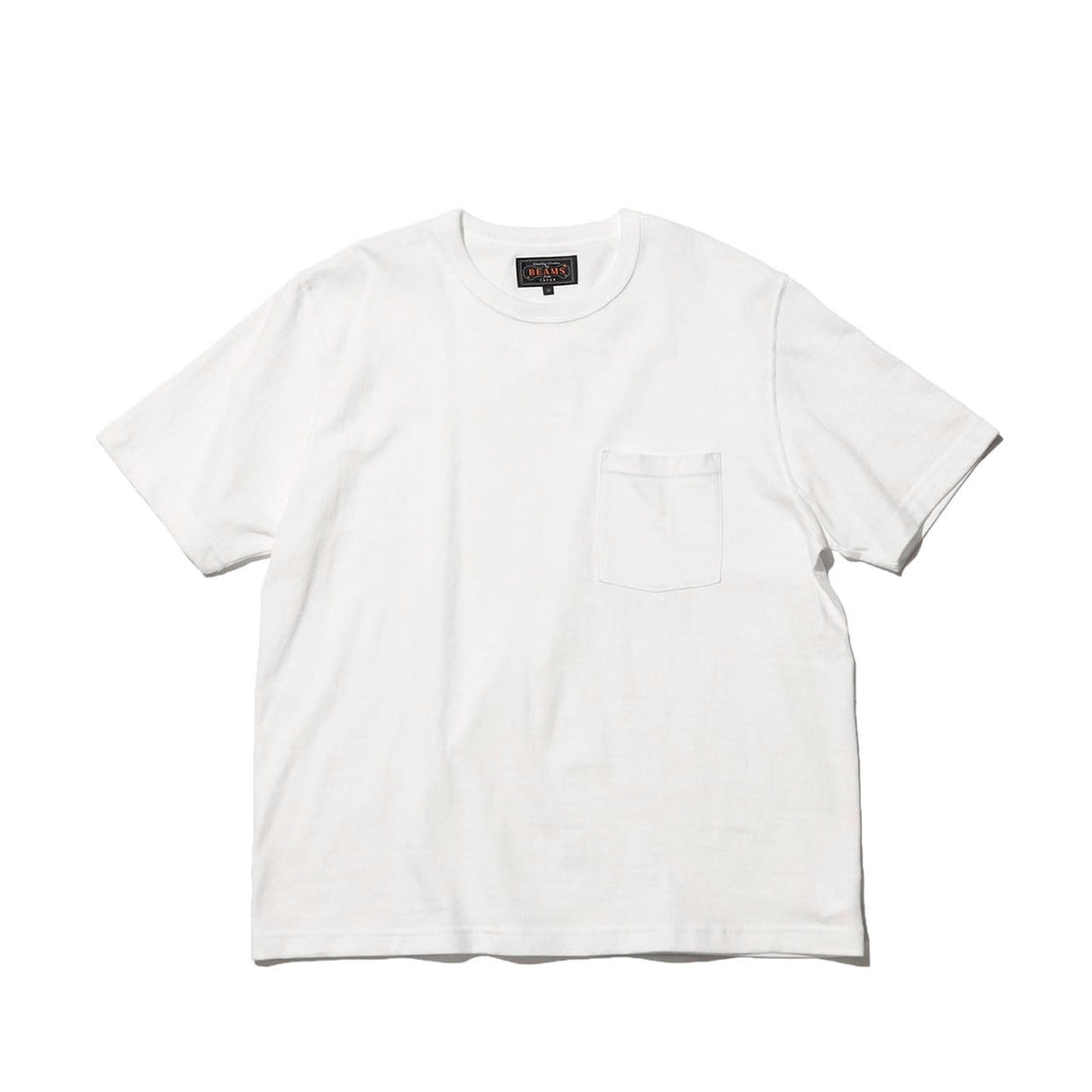 Beams+ POCKET TEE ROUND BODY, White