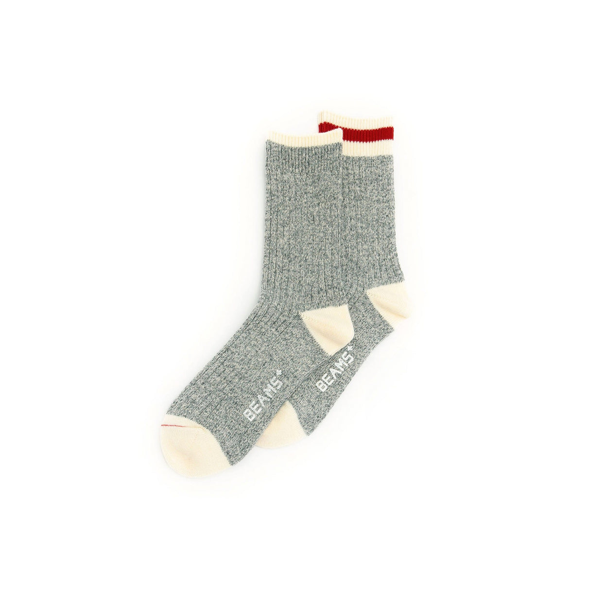 Beams+ RAG SOCKS, Grey/Red