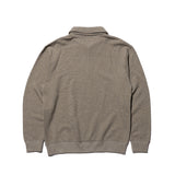 Beams+ SWEAT HALF ZIP WOOL COTTON, Beige