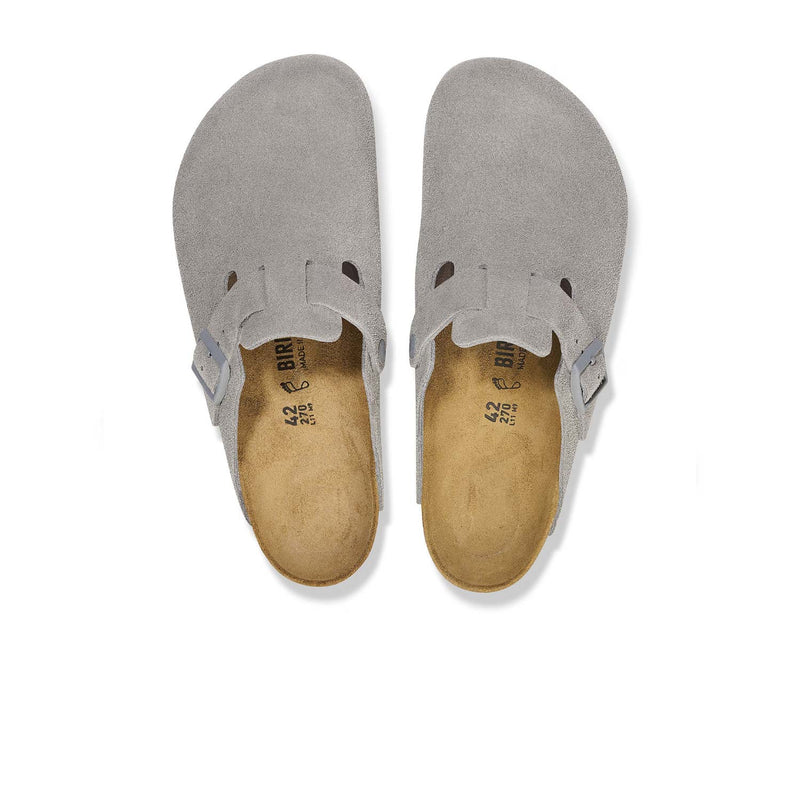 Birkenstock BOSTON SUEDE LEATHER, Stone Coin