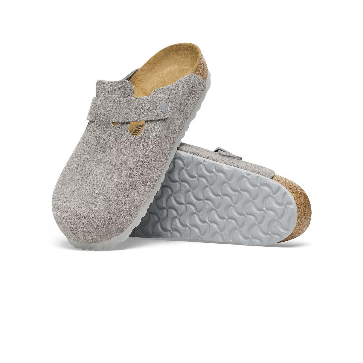 Birkenstock BOSTON SUEDE LEATHER, Stone Coin