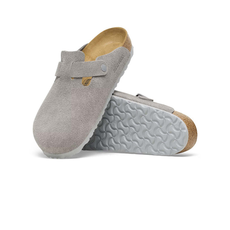 Birkenstock BOSTON SUEDE LEATHER, Stone Coin
