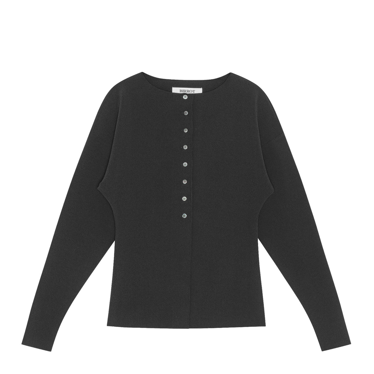 Birrot LAY2 BOATNECK CARDIGAN, Black