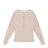 Birrot LAY2 BOATNECK CARDIGAN, Sand