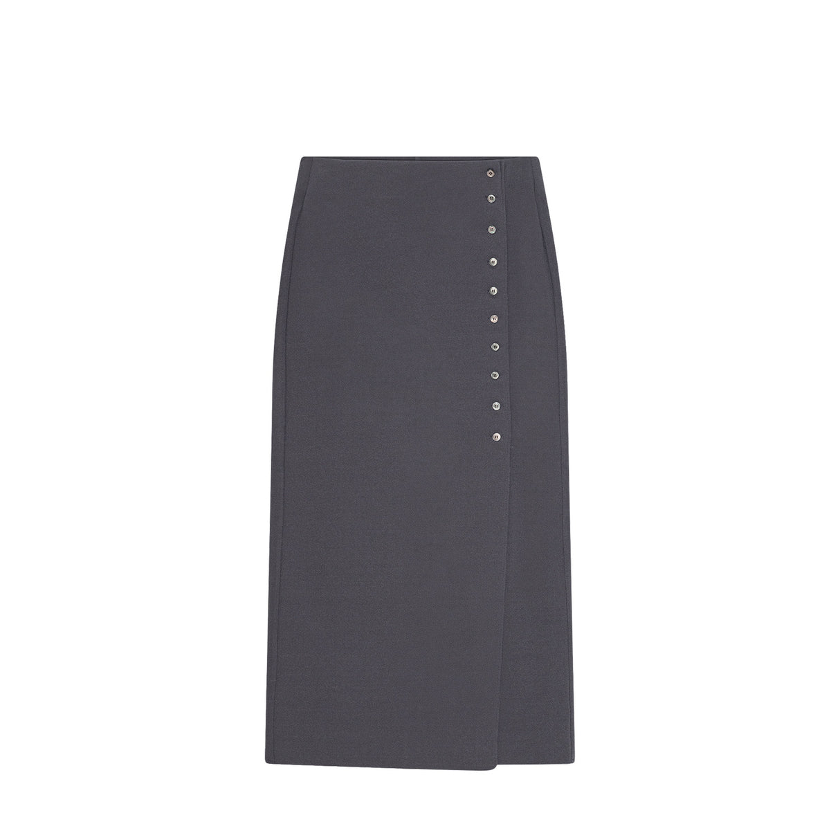 Birrot LAY2 BUTTONED WRAP SKIRT, Mood Indigo