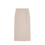 Birrot LAY2 BUTTONED WRAP SKIRT, Sand