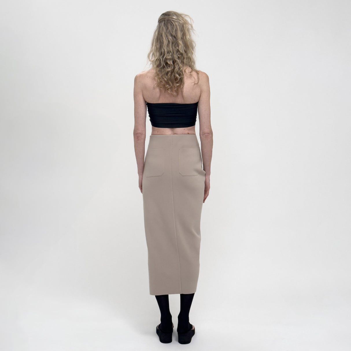 Birrot LAY2 BUTTONED WRAP SKIRT, Sand