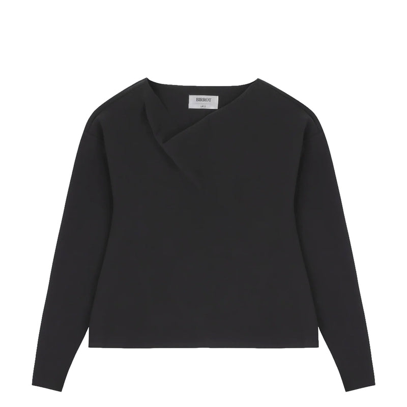 Birrot LAY2 COWL-NECK TOP, Anthracite