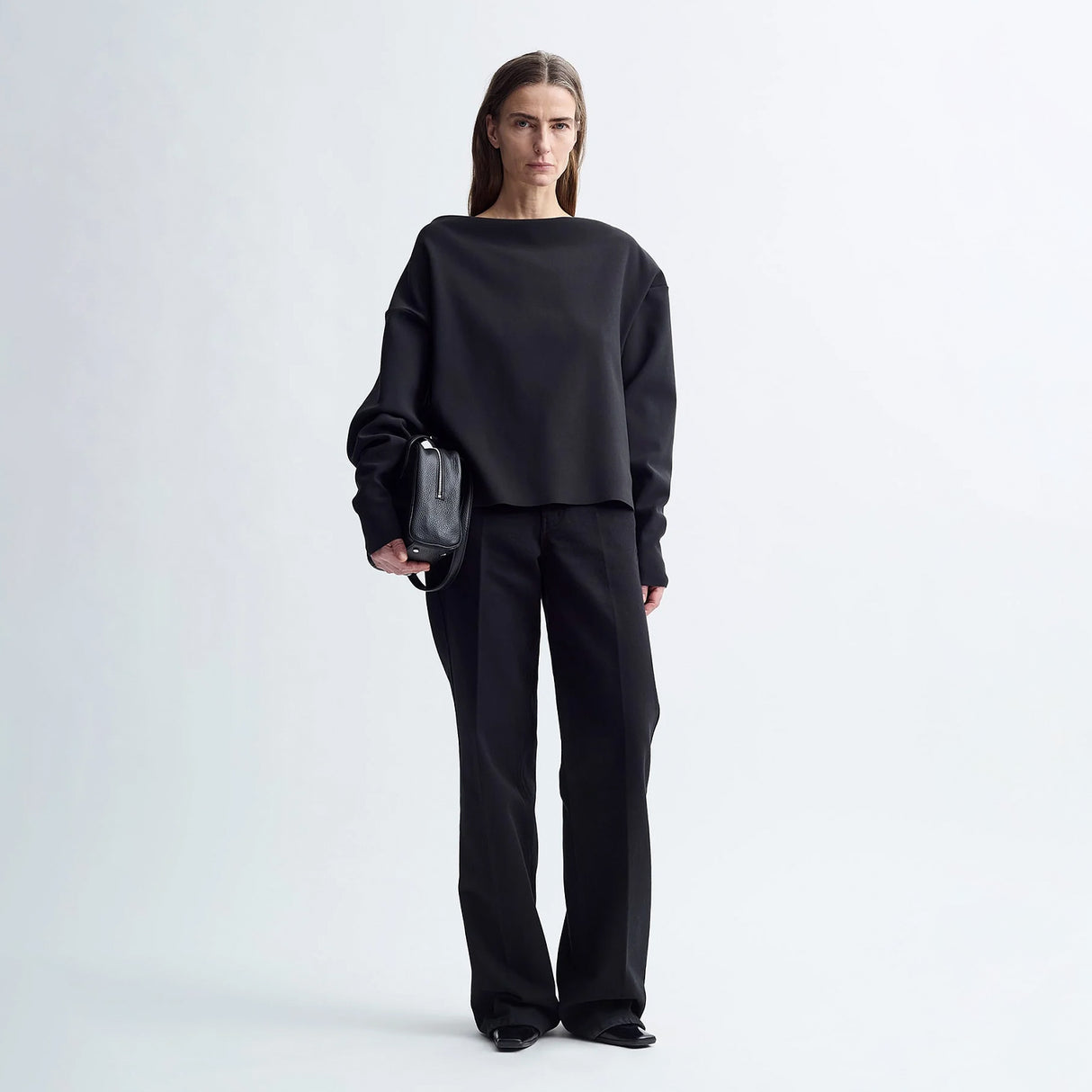 Birrot LAY2 COWL-NECK TOP, Anthracite