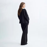 Birrot LAY2 COWL-NECK TOP, Anthracite