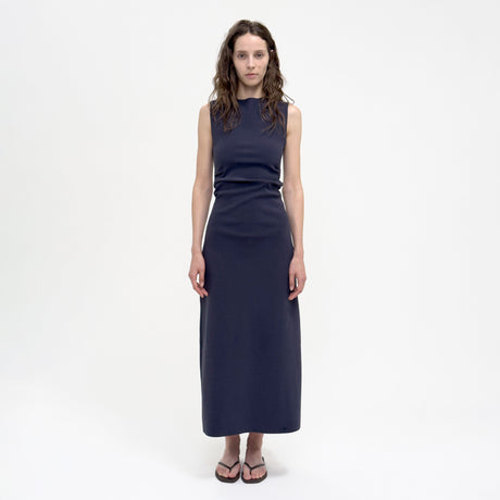 Birrot LAY2 DRAPE DRESS, Mood Indigo