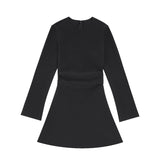 Birrot LAY2 DRAPE MINI DRESS, Anthracite