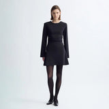 Birrot LAY2 DRAPE MINI DRESS, Anthracite