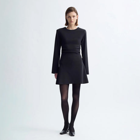 Birrot LAY2 DRAPE MINI DRESS, Anthracite
