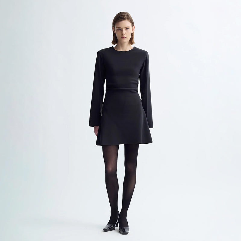 Birrot LAY2 DRAPE MINI DRESS, Anthracite