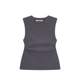 Birrot LAY2 DRAPE TOP, Mood Indigo