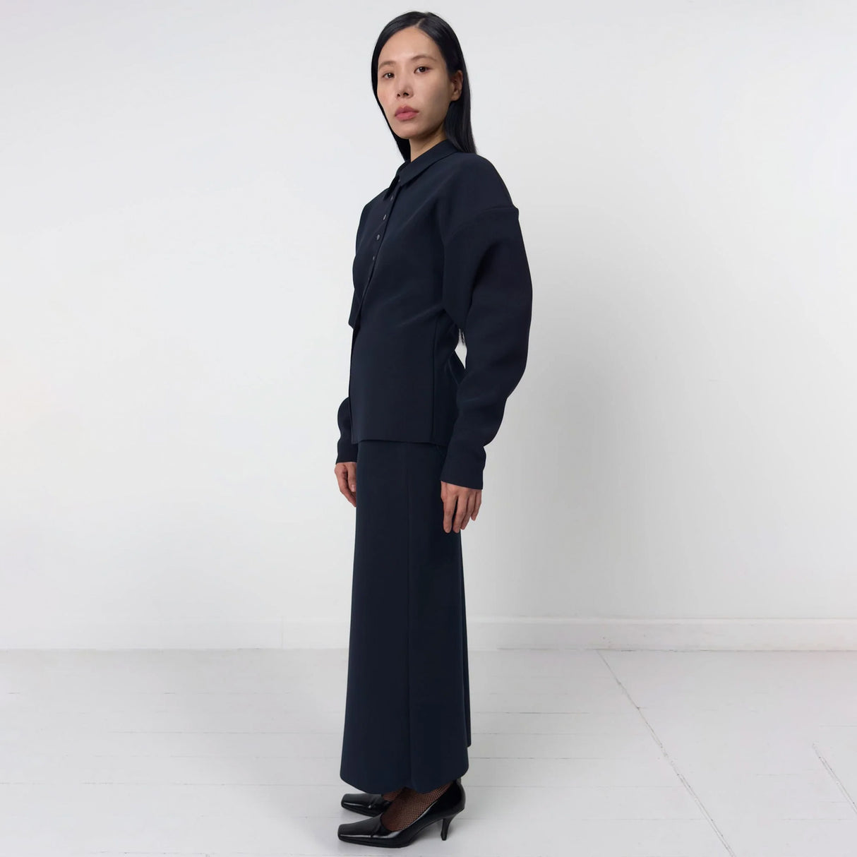 Birrot LAY2 H LONG SKIRT, Ink