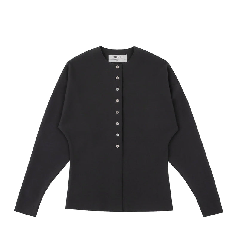 Birrot LAY2 ROUND-NECK CARDIGAN, Anthracite