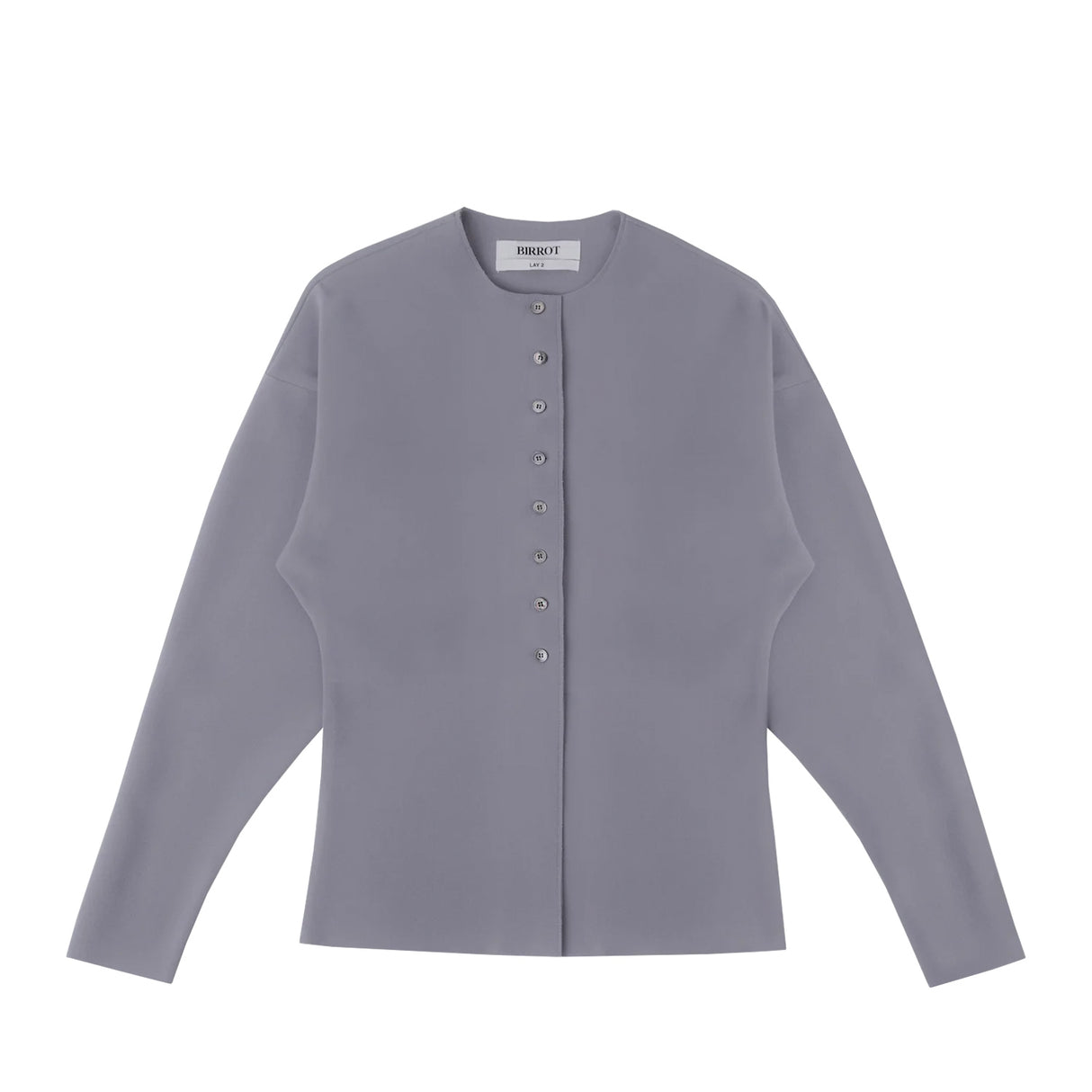 Birrot LAY2 ROUND-NECK CARDIGAN, Lilac Grey