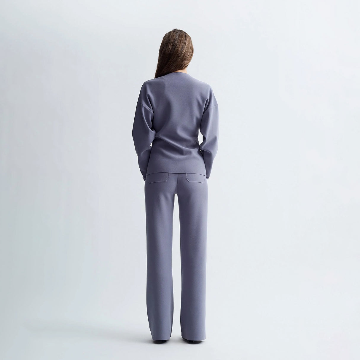 Birrot LAY2 ROUND-NECK CARDIGAN, Lilac Grey