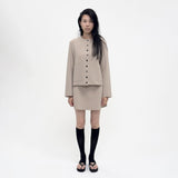 Birrot LAY2 ROUNDNECK JACKET, Sand