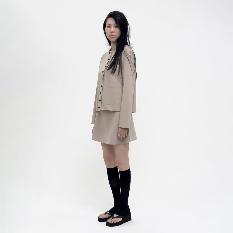 Birrot LAY2 ROUNDNECK JACKET, Sand