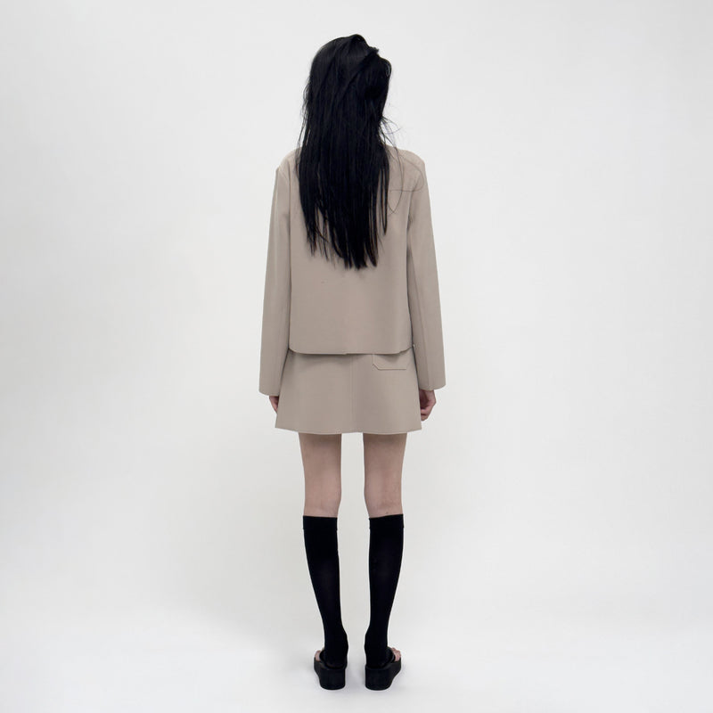 Birrot LAY2 ROUNDNECK JACKET, Sand