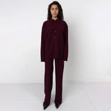 Birrot LAY2 STRAIGHT TROUSER, Maroon