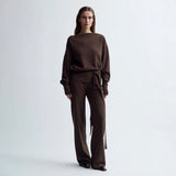 Birrot LAY2 STRAIGHT TROUSER, Cocoa Brown