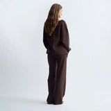 Birrot LAY2 STRAIGHT TROUSER, Cocoa Brown