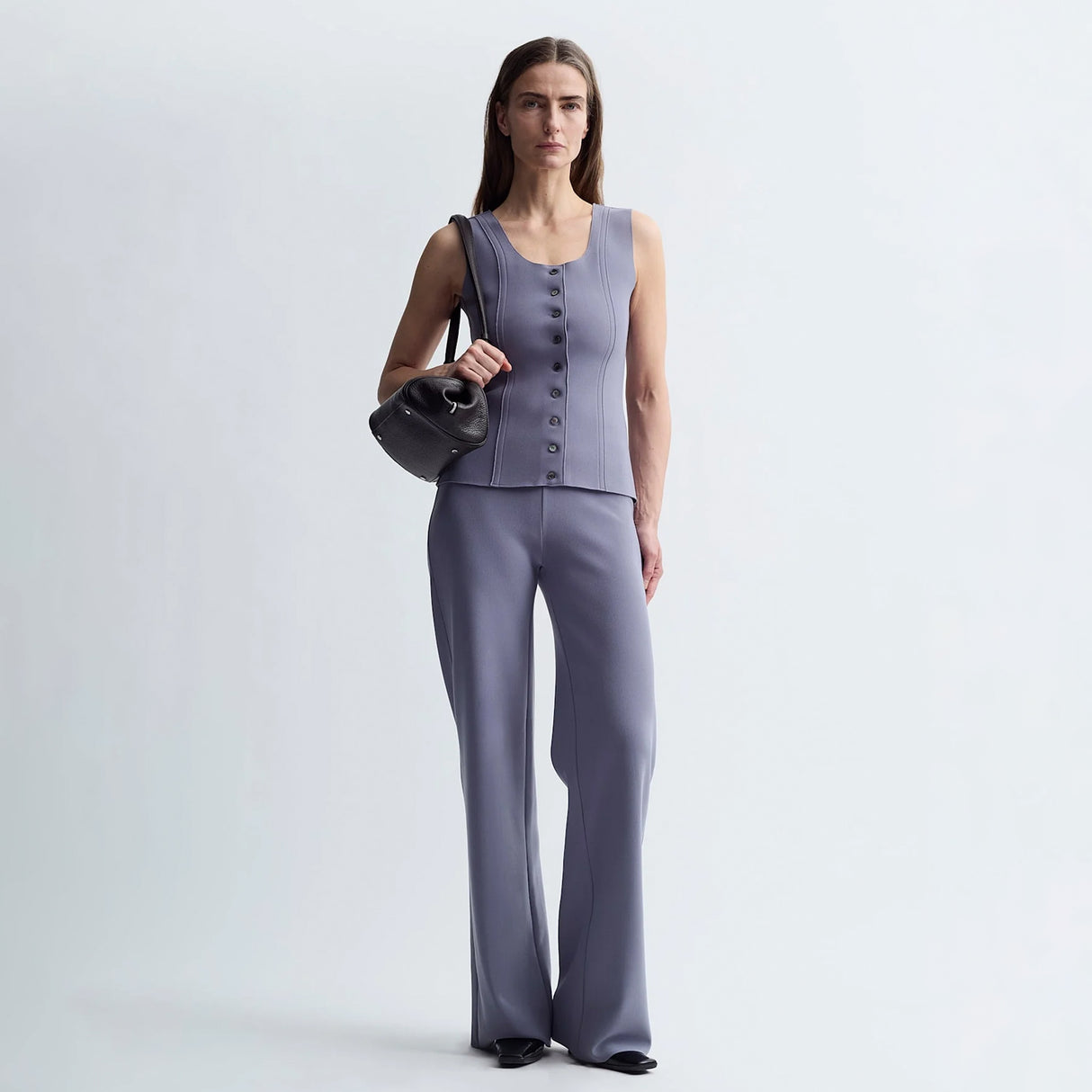 Birrot LAY2 STRAIGHT TROUSER, Lilac Grey