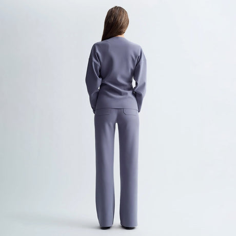 Birrot LAY2 STRAIGHT TROUSER, Lilac Grey